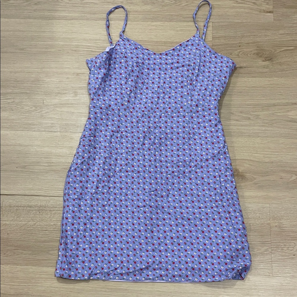 Floral Blue Mini Dress